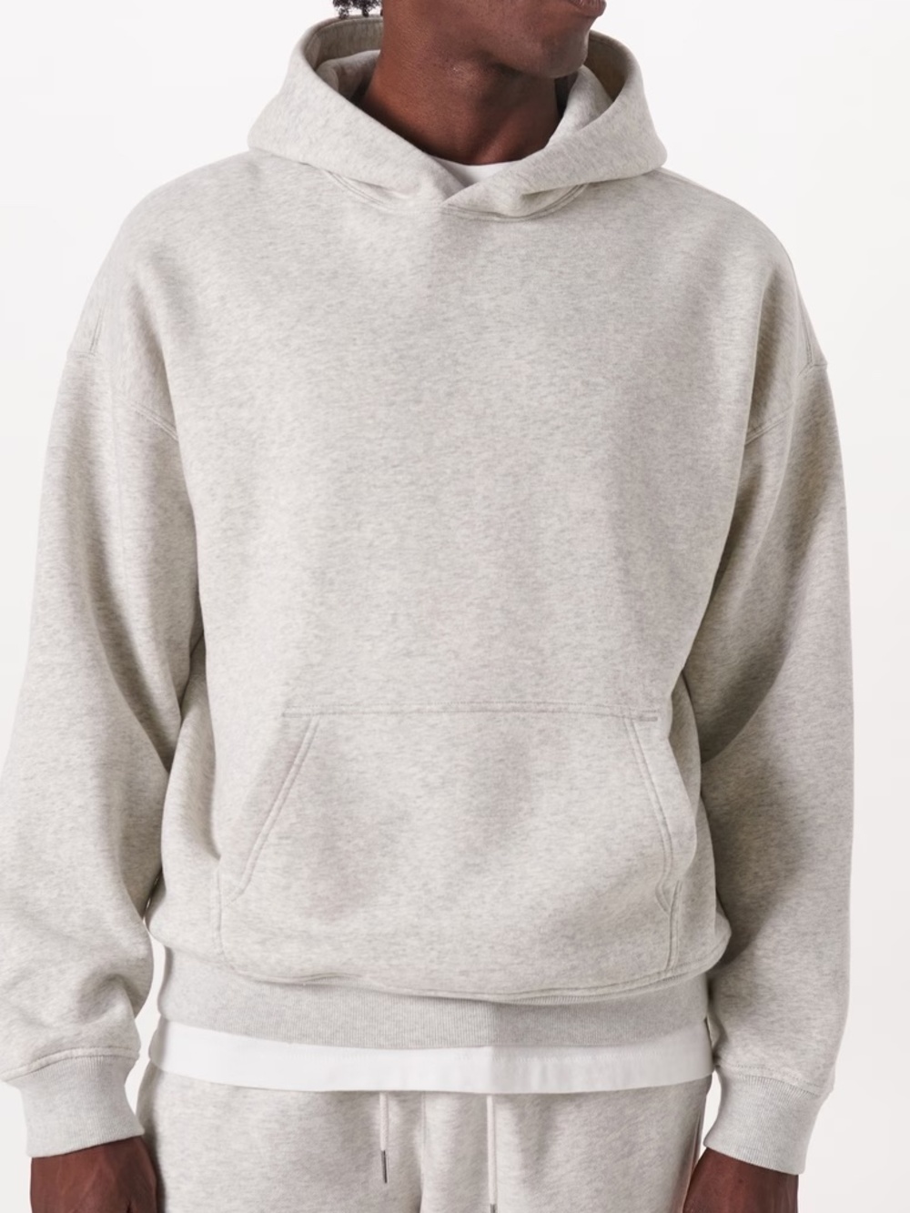 Abercrombie & Fitch Essential Popover Hoodie Mens Large Light Heather Gray New